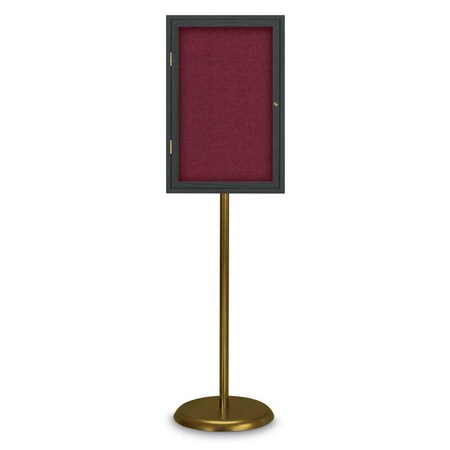 United Visual Products Corkboard, Triple Door, Radius Frame, 96x48", Black/Pearl UV7006-BLACK-PEARL